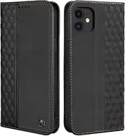 [CXTcase] Case for iPhone 12 / iPhone 12 Pro, Shockproof PU Leather Flip Folio Cover with Card Slots, Magnetic Wallet Case for iPhone 12 / iPhone 12 Pro, Black