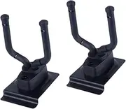 BIUDECO 2pcs Guitar Wall Mount Hanger Hooks Metal Guitar Rack Holder for Folk Classical Electric Bass Black