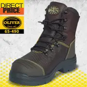 Oliver Mens Water proof Resistant LaceUp 150mm Work Boots Steel Cap Safety 65490
