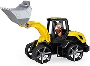 Lena 04512 Truxx Construction Approx. 37 cm, Robust Wheel Loader with Functional Shovel and Fully Articulated Figure, for Children from 2 Years, Toy Vehicle, Yellow/Black