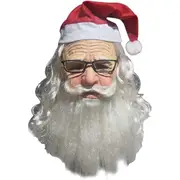 Santa Claus Mask White Beard Grandpa Latex Mask Christmas Party Cosplay Props