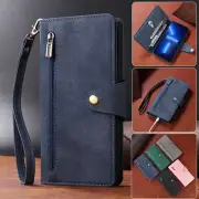 For Samsung A13 A33 A53 A12 A22 A52S A72 Case Zipper Leather Wallet Flip Cover