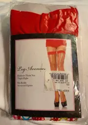 Leg Avenue Rainbow Thorn Net Though High Stockings OSFM