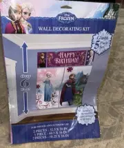 Frozen Birthday Party Decoration 3 Pc Set Elsa Banner Backdrop Wall Decorating