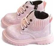 [KEOYA] Kids Ankle Boots Waterproof Patent Leather Boots with Zip Boys Girls Toddlers Non-slip Short Boots Shoes Size 5-10