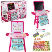 3 in 1 Kids Double Sided Learning Art Easel Set Magnetic Whiteboard Chalkboard