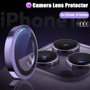 For iPhone 15 Plus Pro Max Camera Lens Ring Tempered Glass Screen Protector Ring