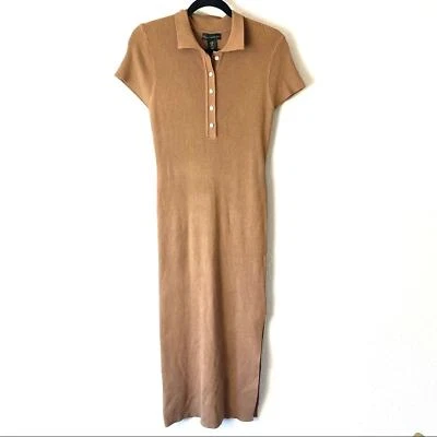 House of Harlow Camel Brown Bodycon Sweater Dress Size Medium