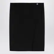 [Givenchy] Black Wool Skirt With Metal Button 4G 38 FR Black