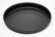 LloydPans 10x1, Pre-Seasoned PSTK, Rolled Rim for Strength Straight Sided Pizza Pan, inches, Dark Gray
