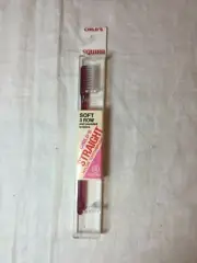 Squibb 3 Row Childs Soft Toothbrush In Plastic Hard Case VTG. NOS Rare