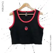 DANGERFIELD womens Black Tank & Sleeveless