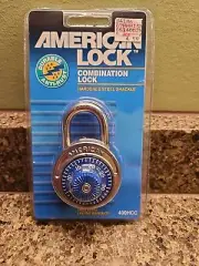 Combination Padlock American Lock Steel USA Made Locker Lock 400HCC Blue