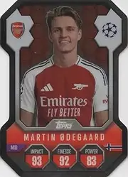 Match Attax 2024 2025 Martin Odegaard Chrome Pro Elite Trading Card