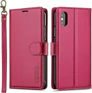 Smartphone Flip Case Detachable Case Compatible with iPhone X/Xs Wallet Case with Card Holder Premium PU Leather Magnetic Case with Kickstand Shockproof Wrist Strap Removable Flip Protective Cover Fli