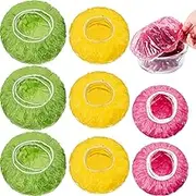 120 Pieces Reusable Elastic Food Bowl Storage Covers 3 Size Colorful Bowl Covers Dish Plate Plastic for Family Outdoor Picnic