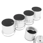 4pcs 44mm Aluminium Speaker Spike Adjustable Isolation Stand Feet Pad #Silver