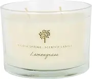 [Nicola Spring] Lemongrass Scented Candle - 350g - Natural Soy Wax 38 Hour Burning Time Large Candles Relaxing Fragrance Gift Set Aromatherapy Bath Candle