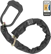 Hiplok DXXL, U-Lock & Loop Chain, Unisex, All Black, Closing Area: 15 cm x 8.5 cm + 100 cm