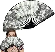 [Generic] Hand Held Silk Fans - Hand Held Silk Fabric Fan Decorations,Retro Foldable Props Chinese Style Decor for Party, Performance, Dance