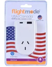 [Flightmode] Outbound AU/NZ to USA/Canada Travel Adaptor with USB Type C & A