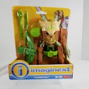 Damaged Box Imaginext Warrior Suit Figure Toy Green Armour Crossbow READ