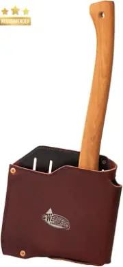Weaver Arborist Leather Axe Sheath Protector Plastic Lined Burgundy Pouch
