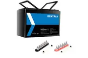Gentrax 12V 100Ah Lithium Battery + 6 GANG 300A M8 Power Distribution Block Bus Bar 1* Red 1* Black