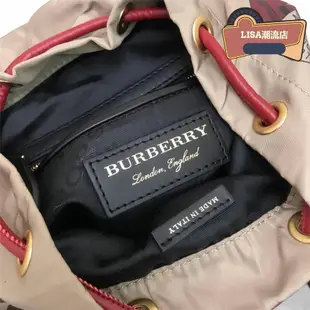 LISA二手 Burberry 博柏利The Rucksack 塗鴉印花尼龍軍旅背包 後背包 雙肩包 40697601