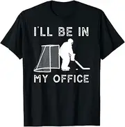 [X.Style] I'll BE in My Office Hockey Goalie ice Rink ds911 T-Shirt (M) Black