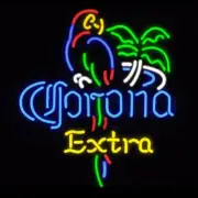 Corona Extra Parrot Palm Tree Neon Sign 17"x14" Lamp Light Room Show Gift EM