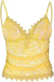[Generic] Sheer Lingerie Lingerie Yoga Bra Tops Belts Bra Cami Wirefree Women Comfort with Garter Sexy Peignoir