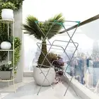 Foldable Clothes Rack Floor Stand Towel Holder for Bathroom Courtyard Dorm