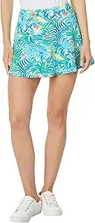 [Lilly Pulitzer] Women's Aila Skort UPF 50+, Iris Blue Namastay in The Jungle