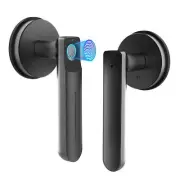 Fingerprint Door Lock by, Biometric Smart Door Knob with Handle( Black)