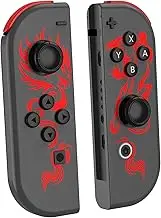 Kipylca for Nintendo Switch Controller, Replacement for Switch Joycon, Switch Wireless Controllers with 6-Axis Gyro,Wake-up, Vibration, Screenshot, Red Dragon