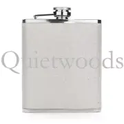 White Glitter Bling Stainless Steel Hip Drinking Liquor Flask 7oz