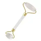 Facial Massager Jade Stone Full Face Body SPA Massage Roller White Crystal Clear
