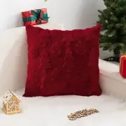 Snowflake Christmas Plush Pillowcase Christmas Tree Cushion Cover Sofa/Bed