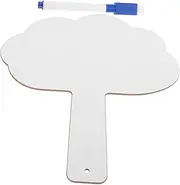 Children's Scribbling Board Handle Daily Use Answer Paddle Wooden Erase Paddle for Classroom Student Boards Random Color