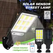 Outdoor Solar Wall Light LED Motion Sensor Bright Flood Street Lamp 3Mode Remote