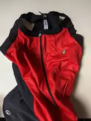 ASSOS UMA GT NS BODY SUIT Sleeveless Size Large Black Red with Chamois