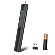 Presentation Clicker Wireless Presenter Remote, PowerPoint 61R A Red light-USB