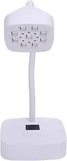 Nail Lamp, Mini Nail Art Light with Round Base for Gel Polish, Gooseneck LED Cordless Lamp, Quick Drying, Rechargeable, 1600mAh Battery