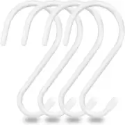 6 Inch White S Hooks, Large Vinyl Coated S Hooks Heavy Duty Non 4 Pack,