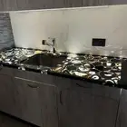 Black Agate Countertop Slab – Versatile Stone Countertop & Wall Feature Panel