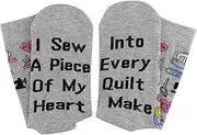[PXTIDY] Quilting Socks Sewing Quilting Gifts I Sew A Piece Of My Heart Into Every Quilt I Make Seamstress Sewers Gift