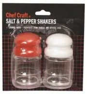 NEW CHEF CRAFT 21042 SET OF SALT AND PEPPERS SHAKER 0821629