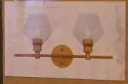 Elegant Lighting LD2312BR Gene Wide Bathroom Vanity Clear Light - Brass