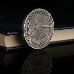 F-14雄貓戰斗機紀念章創意裝飾硬幣軍事小禮品紀念品收藏禮物把玩